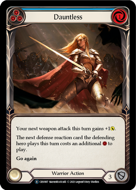 Dauntless (Blue) (Rainbow Foil) [CRU087-RF] Unlimited Rainbow Foil - Duel Kingdom