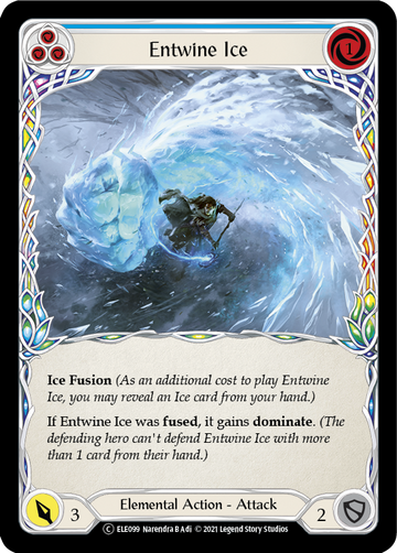 Entwine Ice (Blue) [U-ELE099] Unlimited Rainbow Foil - Duel Kingdom