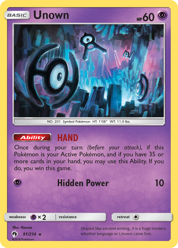 Unown (91/214) [Sun & Moon: Lost Thunder] - Duel Kingdom