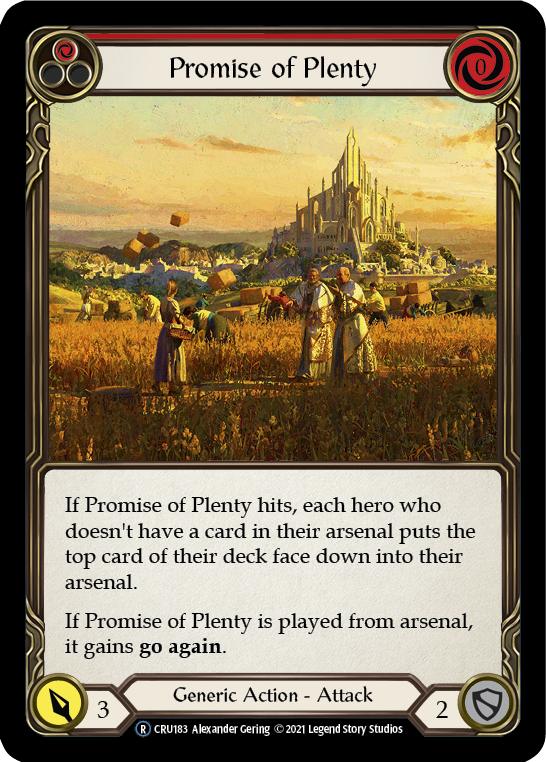 Promise of Plenty (Red) [CRU183] Unlimited Normal - Duel Kingdom