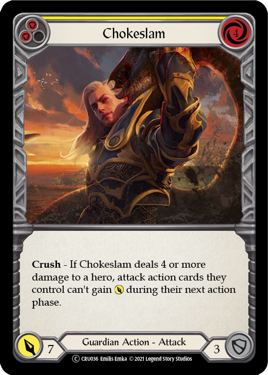 Chokeslam (Yellow) [CRU036] Unlimited Normal - Duel Kingdom