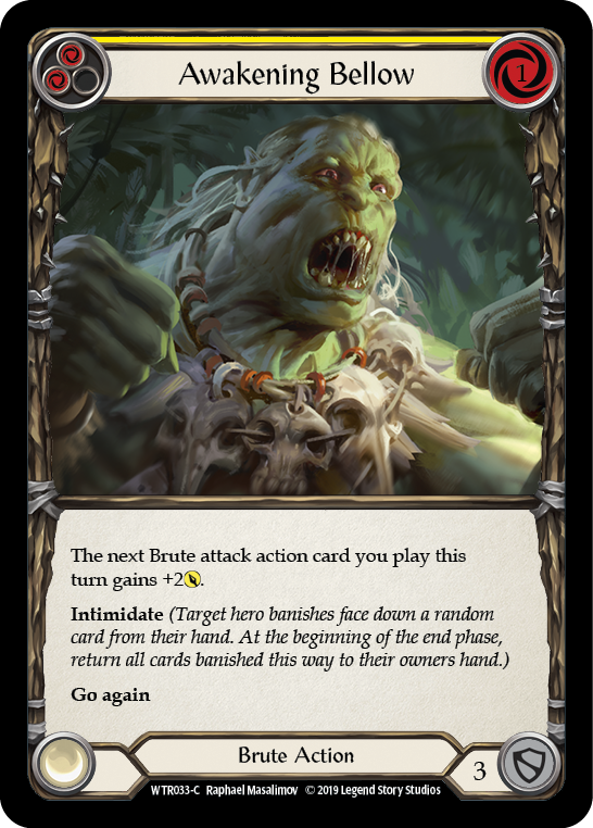 Awakening Bellow (Yellow) [WTR033-C] Alpha Print Normal - Duel Kingdom