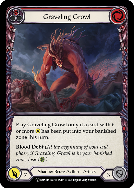 Graveling Growl (Red) [U-MON144] Unlimited Normal - Duel Kingdom
