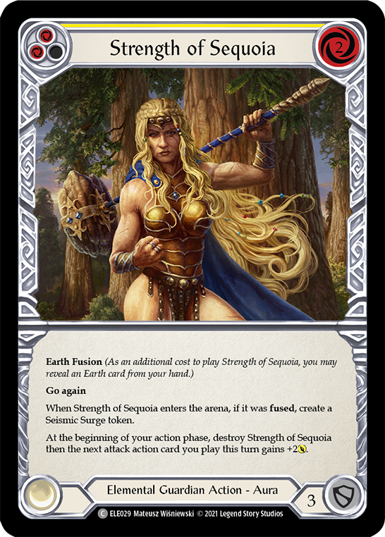 Strength of Sequoia (Yellow) [ELE029] 1st Edition Normal - Duel Kingdom