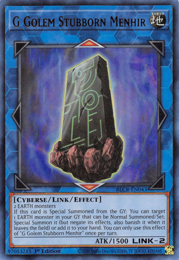 G Golem Stubborn Menhir [BLCR-EN043] Ultra Rare