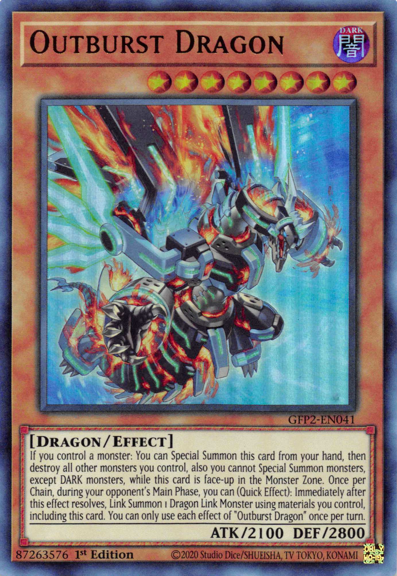 Outburst Dragon [GFP2-EN041] Ultra Rare - Duel Kingdom
