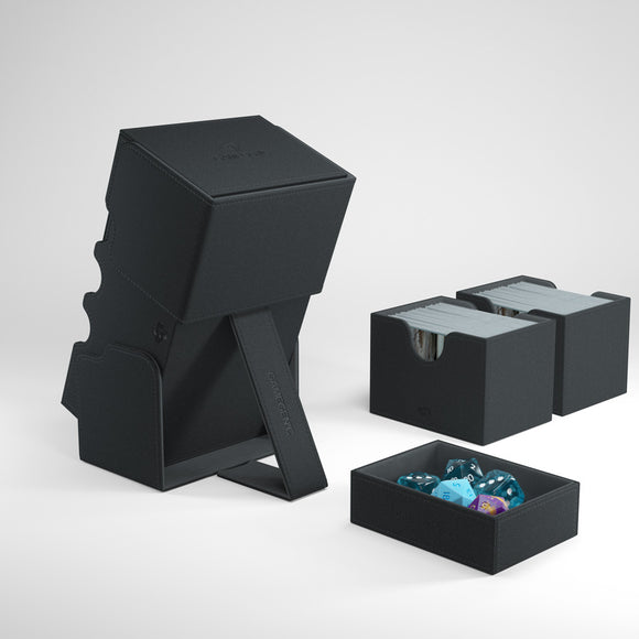 Stronghold Convertible Black Deck Box (200ct) - Duel Kingdom