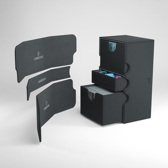 Stronghold Convertible Black Deck Box (200ct) - Duel Kingdom