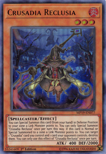 Crusadia Reclusia [MP19-EN077] Ultra Rare