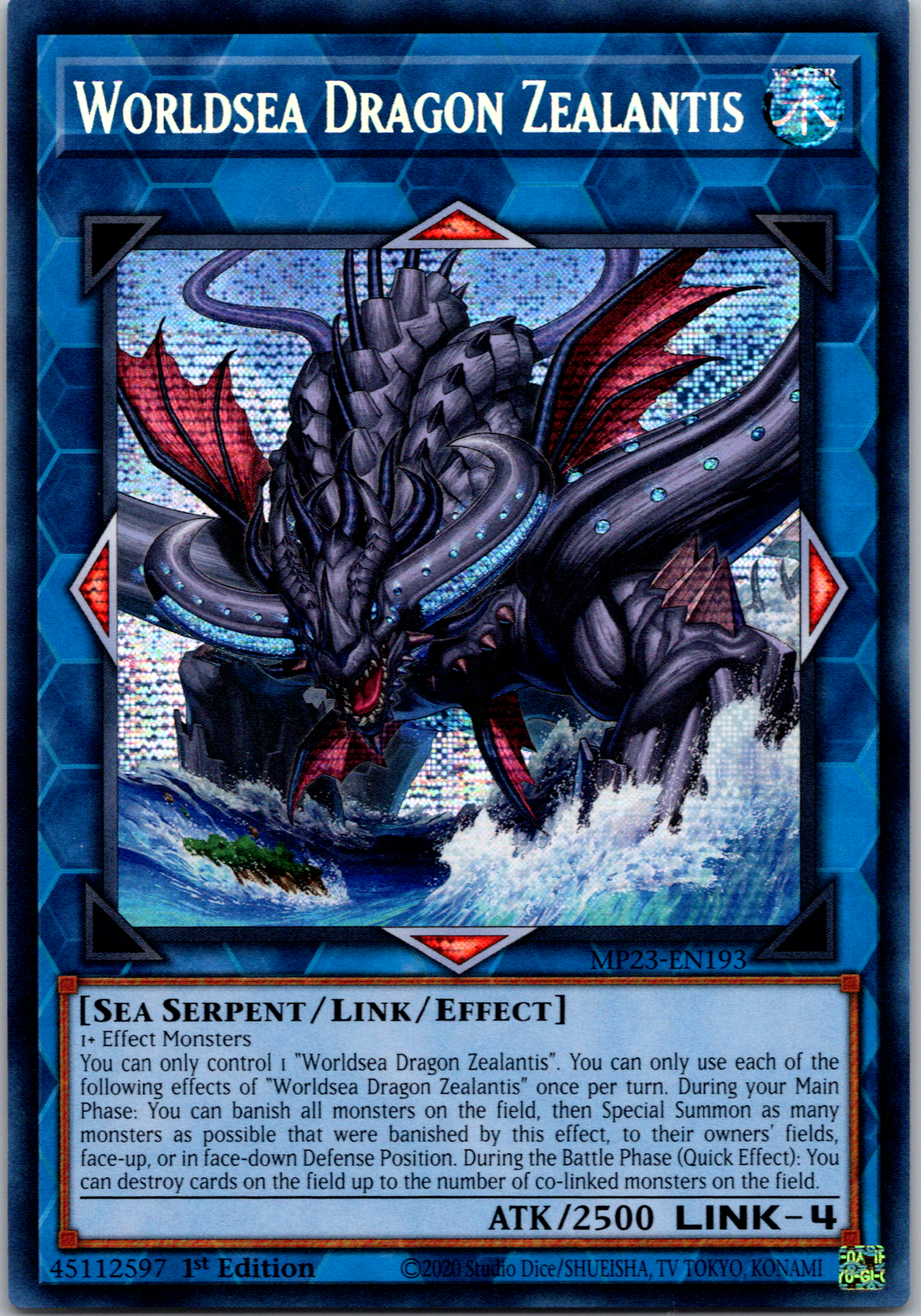 Worldsea Dragon Zealantis [MP23-EN193] Prismatic Secret Rare
