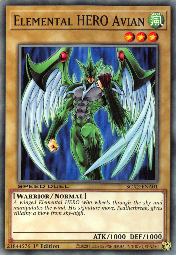 Elemental HERO Avian [SGX2-ENA01] Common