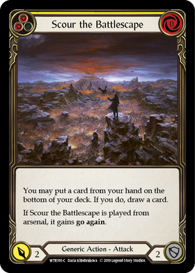 Scour the Battlescape (Yellow) [WTR195-C] Alpha Print Rainbow Foil - Duel Kingdom
