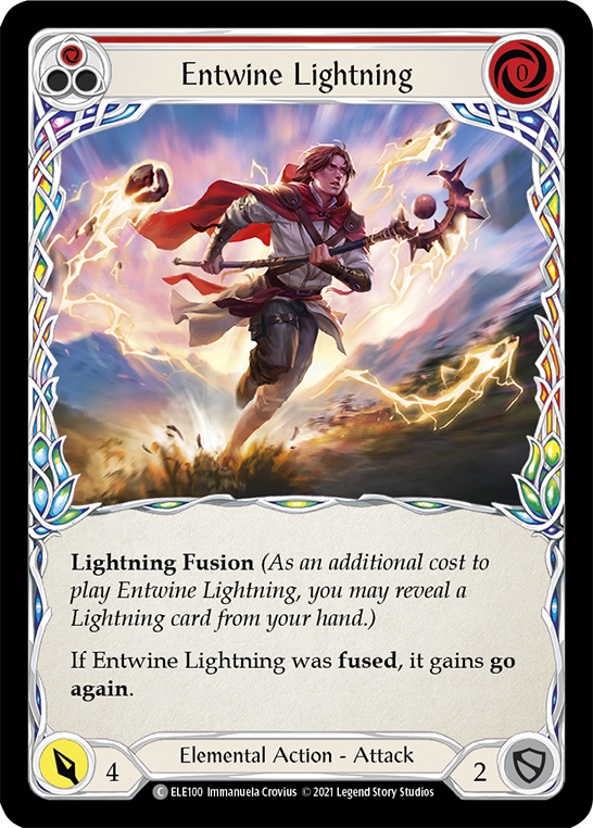 Entwine Lightning (Red) [ELE100] 1st Edition Rainbow Foil - Duel Kingdom