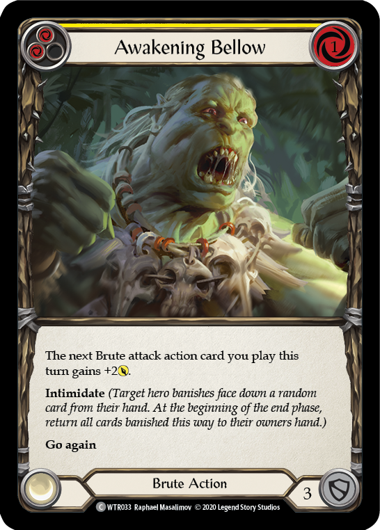 Awakening Bellow (Yellow) [WTR033] Unlimited Rainbow Foil - Duel Kingdom