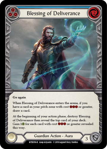 Blessing of Deliverance (Blue) [WTR056-R] Alpha Print Rainbow Foil - Duel Kingdom