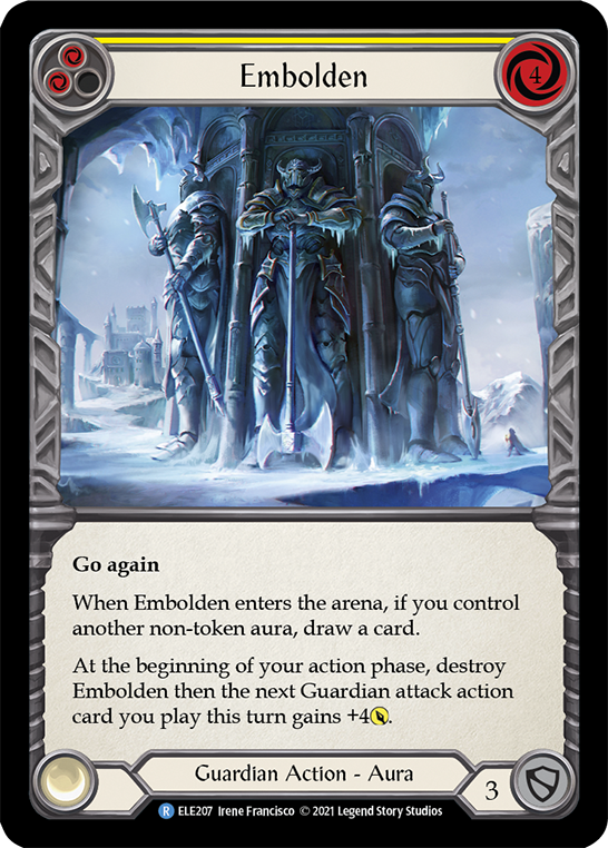 Embolden (Yellow) [ELE207] 1st Edition Rainbow Foil - Duel Kingdom