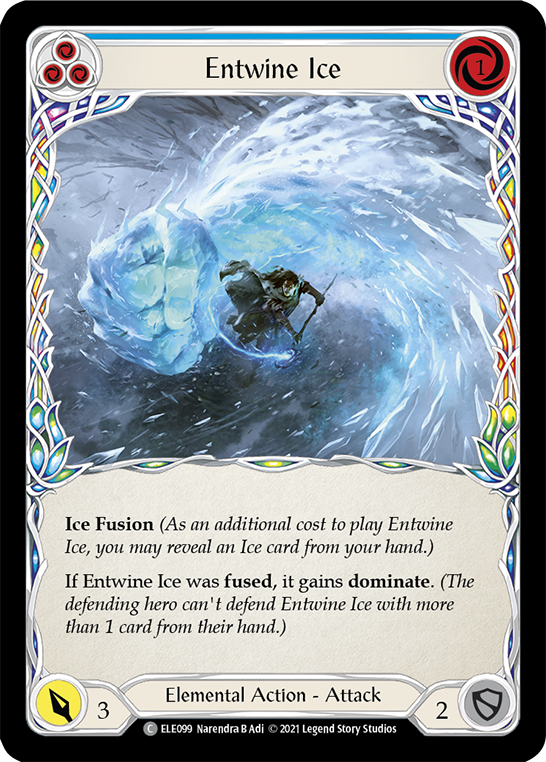 Entwine Ice (Blue) [ELE099] 1st Edition Rainbow Foil - Duel Kingdom