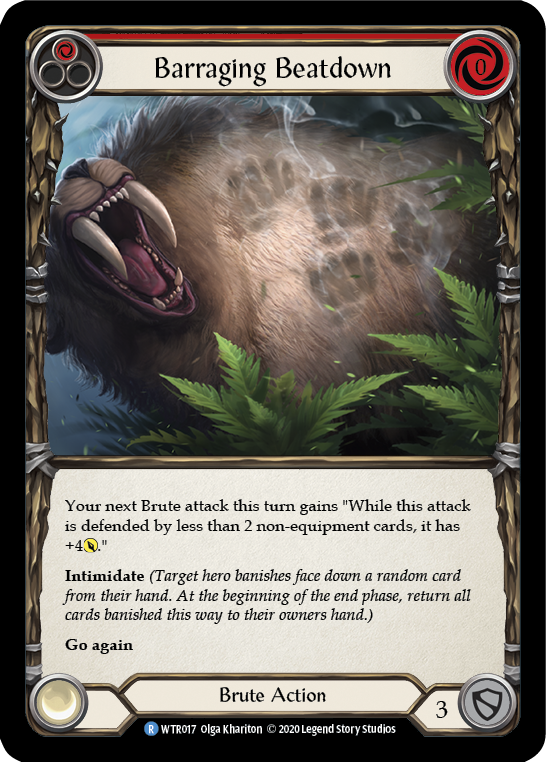 Barraging Beatdown (Red) [WTR017] Unlimited Normal - Duel Kingdom