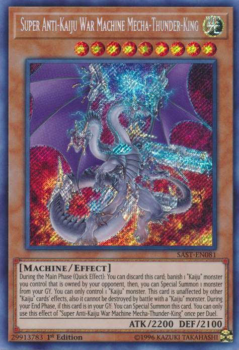 Super Anti-Kaiju War Machine Mecha-Thunder-King [SAST-EN081] Secret Rare - Duel Kingdom