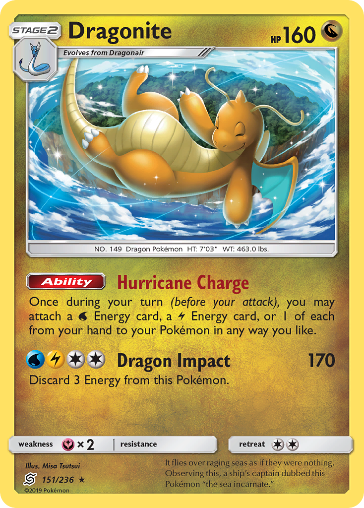 Dragonite (151/236) (Cosmos Holo) [Sun & Moon: Unified Minds] - Duel Kingdom