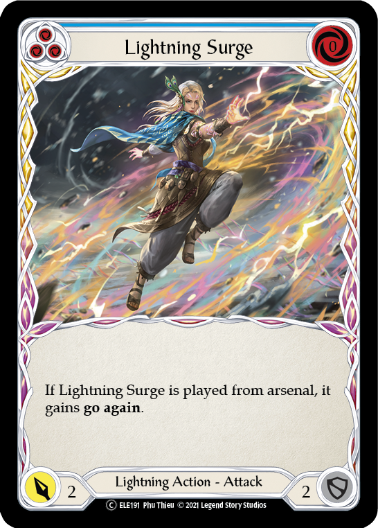 Lightning Surge (Blue) [U-ELE191] Unlimited Rainbow Foil - Duel Kingdom