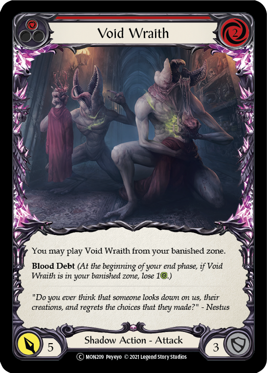 Void Wraith (Red) (Rainbow Foil) [U-MON209-RF] Unlimited Rainbow Foil - Duel Kingdom