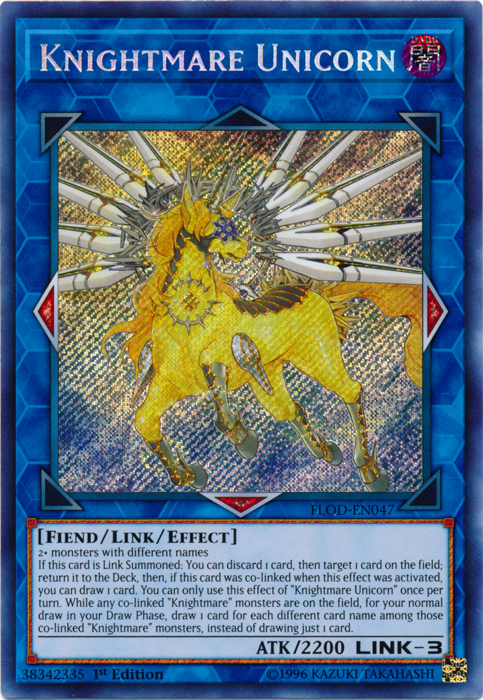 Knightmare Unicorn [FLOD-EN047] Secret Rare - Duel Kingdom
