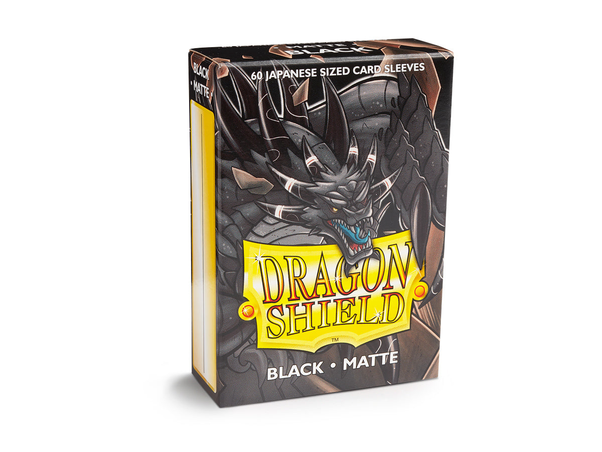 60ct Black Dragon Shield Matte Sleeves (Japanese Size) - Duel Kingdom