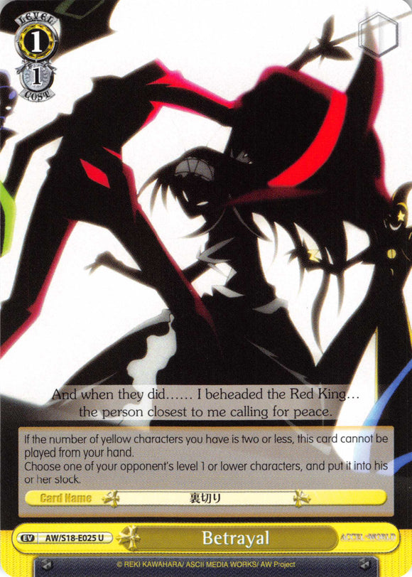 Betrayal (AW/S18-E025 U) [Accel World]