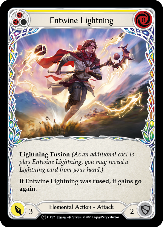Entwine Lightning (Yellow) [U-ELE101] Unlimited Rainbow Foil - Duel Kingdom