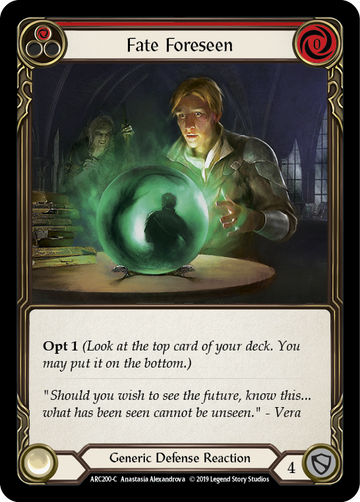 Fate Foreseen (Red) [ARC200-C] 1st Edition Normal - Duel Kingdom