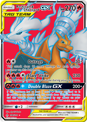 Reshiram & Charizard GX (194/214) [Sun & Moon: Unbroken Bonds] - Duel Kingdom