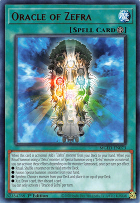 Oracle of Zefra [MGED-EN073] Rare - Duel Kingdom