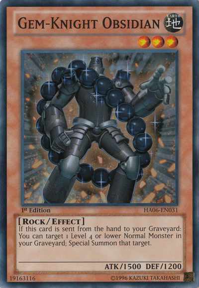 Gem-Knight Obsidian [HA06-EN031] Super Rare - Duel Kingdom
