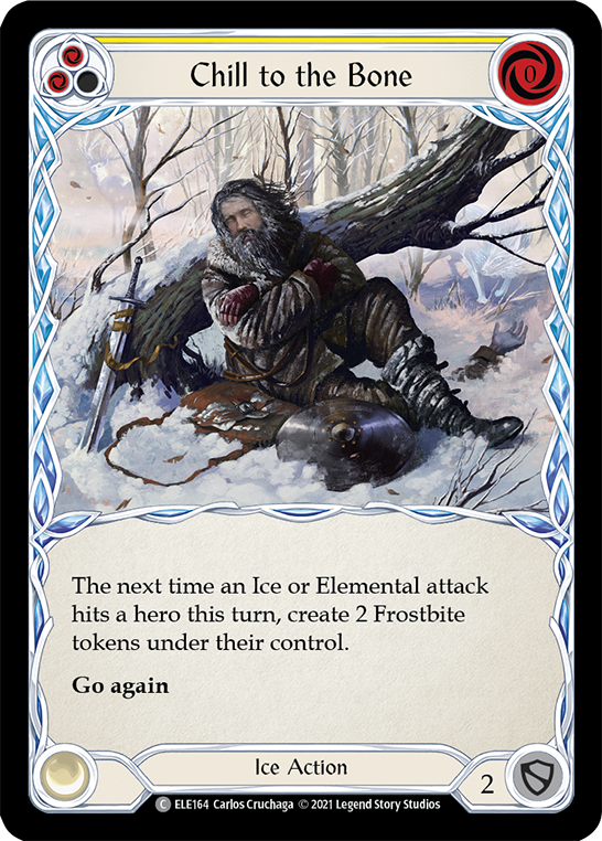 Chill to the Bone (Yellow) [ELE164] 1st Edition Normal - Duel Kingdom