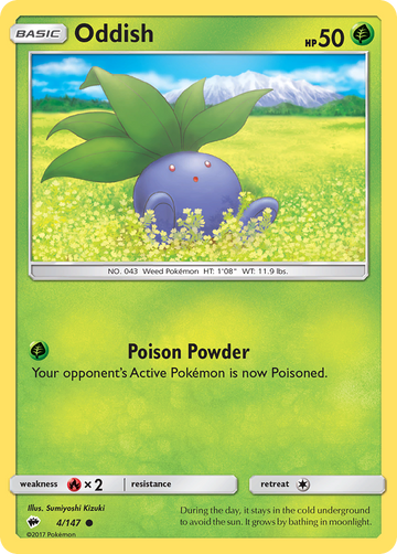 Oddish (4/147) [Sun & Moon: Burning Shadows] - Duel Kingdom