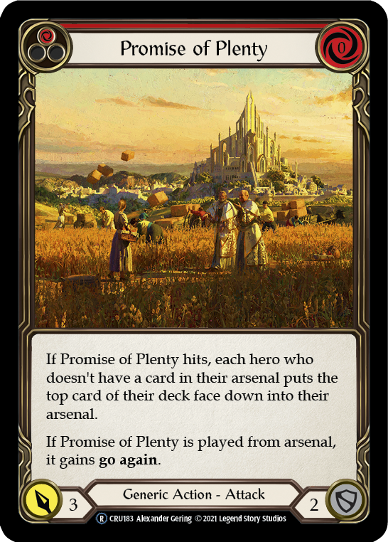 Promise of Plenty (Red) (Rainbow Foil) [CRU183-RF] Unlimited Rainbow Foil - Duel Kingdom