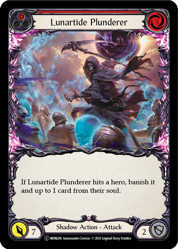 Lunartide Plunderer (Red) (Rainbow Foil) [U-MON206-RF] Unlimited Rainbow Foil - Duel Kingdom