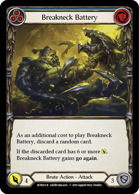 Breakneck Battery (Blue) [WTR013-R] Alpha Print Rainbow Foil - Duel Kingdom