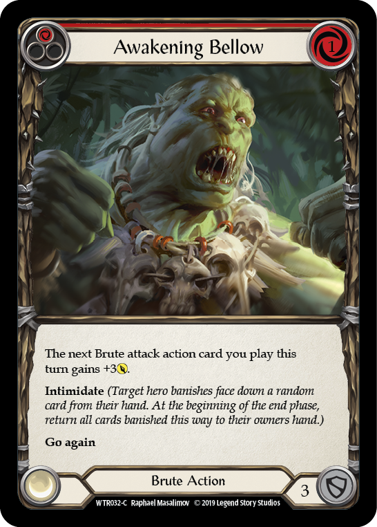 Awakening Bellow (Red) [WTR032-C] Alpha Print Rainbow Foil - Duel Kingdom