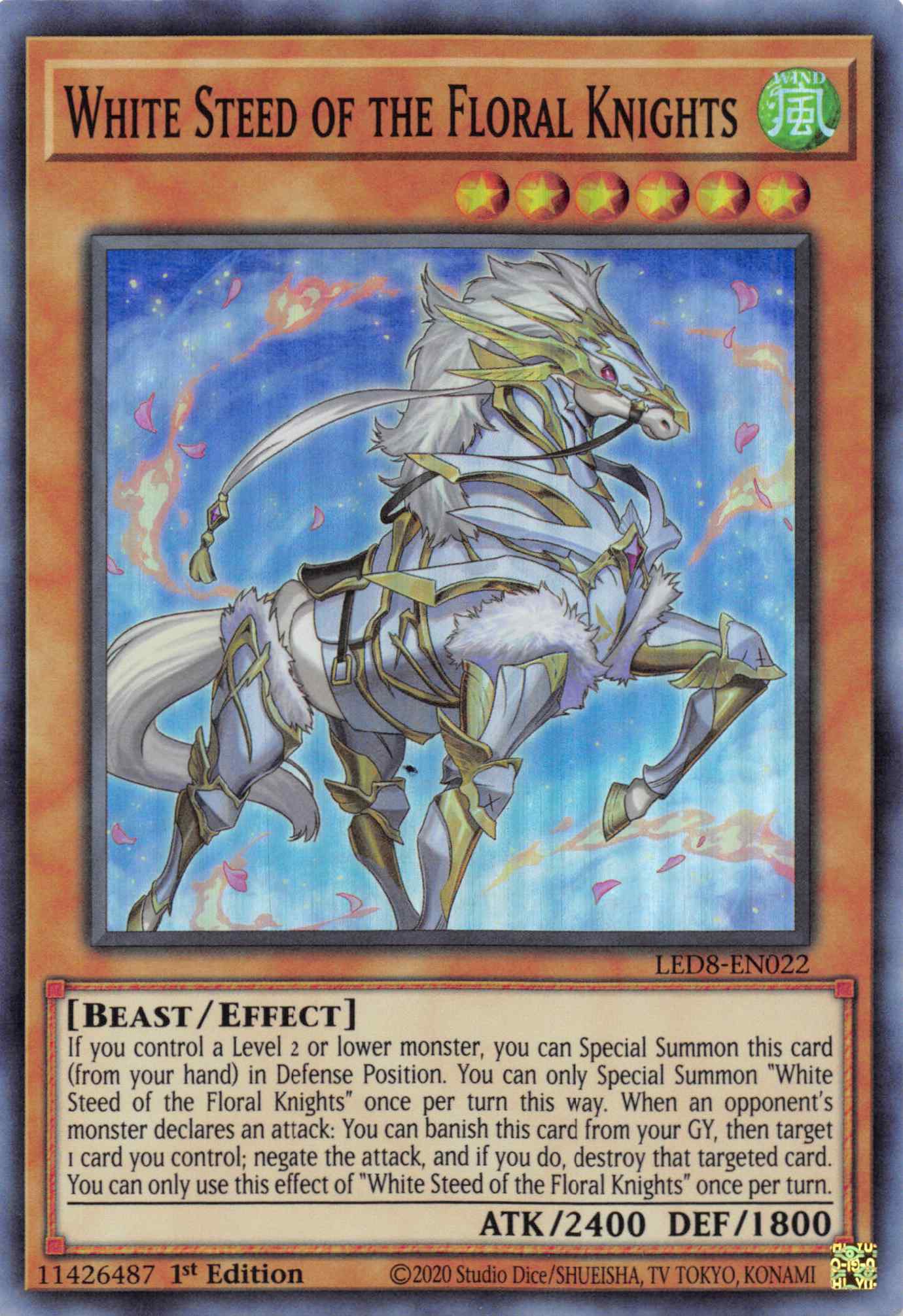 White Steed of the Floral Knights [LED8-EN022] Super Rare - Duel Kingdom