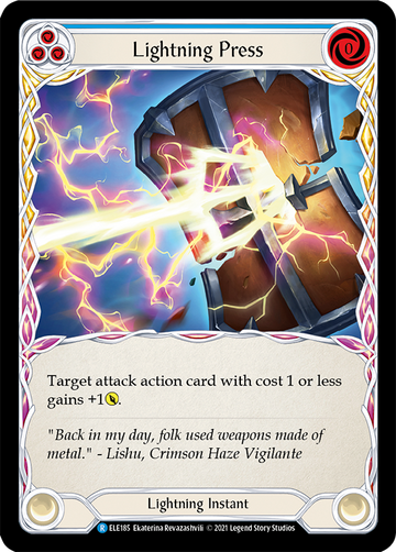 Lightning Press (Blue) [ELE185] 1st Edition Normal - Duel Kingdom
