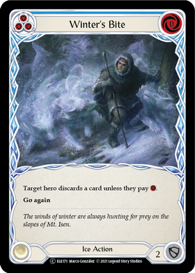 Winter's Bite (Blue) [U-ELE171] Unlimited Rainbow Foil - Duel Kingdom