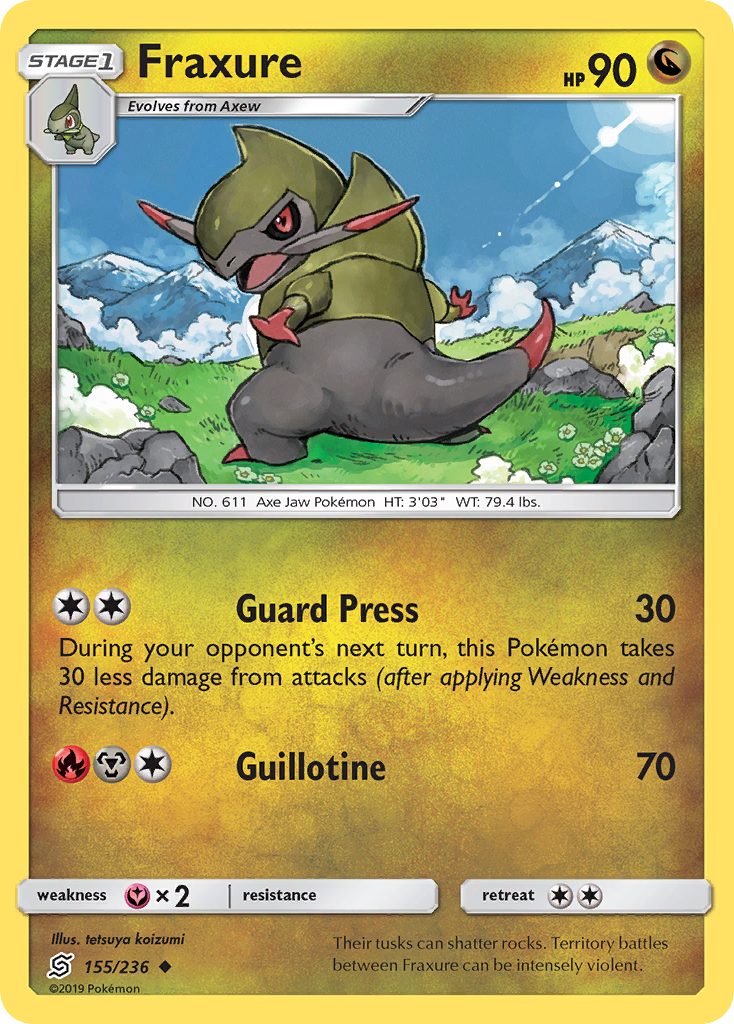 Fraxure (155/236) [Sun & Moon: Unified Minds] - Duel Kingdom