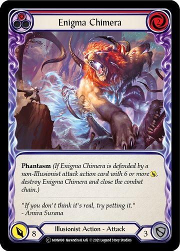 Enigma Chimera (Red) (Rainbow Foil) [U-MON098-RF] Unlimited Rainbow Foil - Duel Kingdom