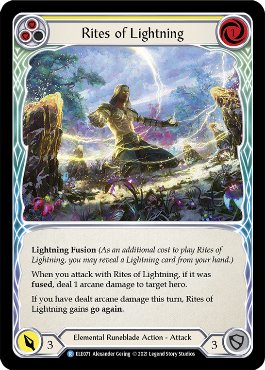 Rites of Lightning (Yellow) [ELE071] 1st Edition Normal - Duel Kingdom