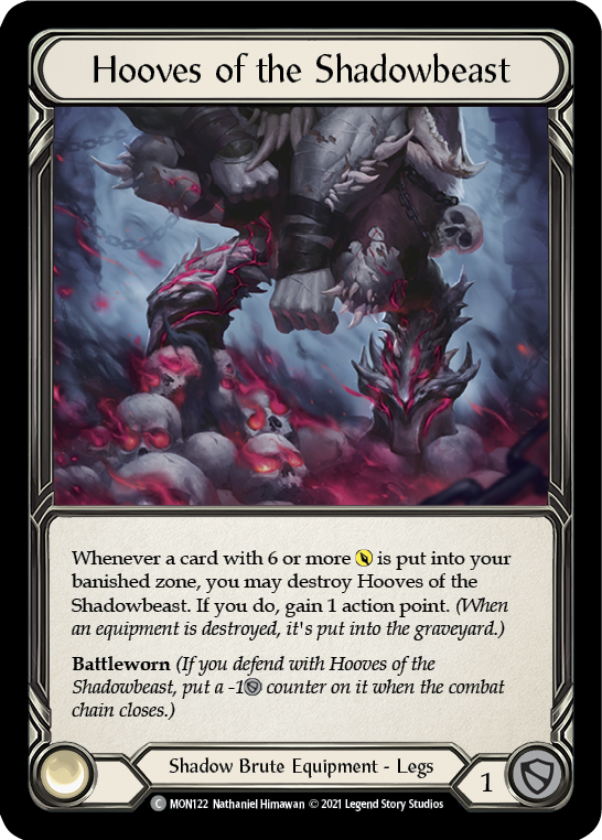 Hooves of the Shadowbeast (Cold Foil) [MON122-CF] 1st Edition Cold Foil - Duel Kingdom