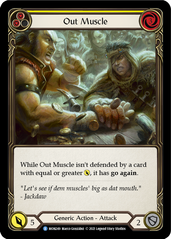 Out Muscle (Yellow) [MON249] 1st Edition Normal - Duel Kingdom