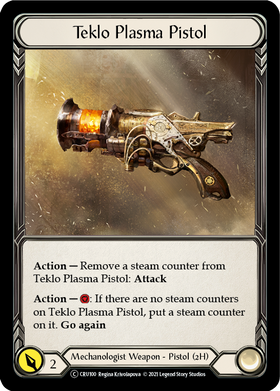 Teklo Plasma Pistol (Rainbow Foil) [CRU100-RF] Unlimited Rainbow Foil - Duel Kingdom