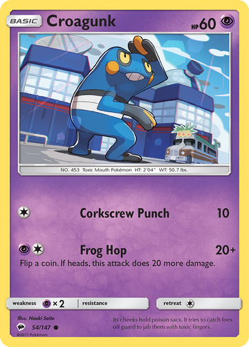 Croagunk (54/147) [Sun & Moon: Burning Shadows] - Duel Kingdom